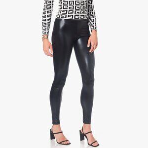 Black PU High Waist Skinny Leggings